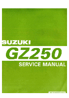Motos Suzuki gz250 Manual do Usuário
