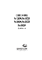 Suprimento de força Whistler PRO-2000W Manual do Usuário