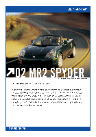 Automóvel Toyota Spyder 02 MR2 Manual do Usuário